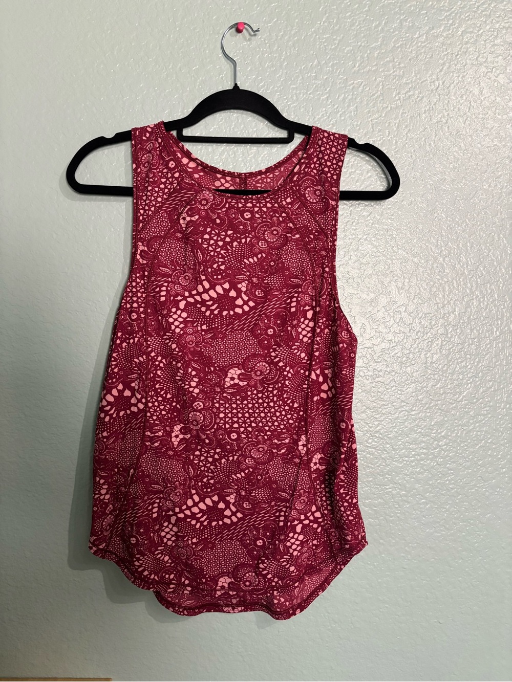 lululemon athletica Rose-Pink Floral Print Tank Top